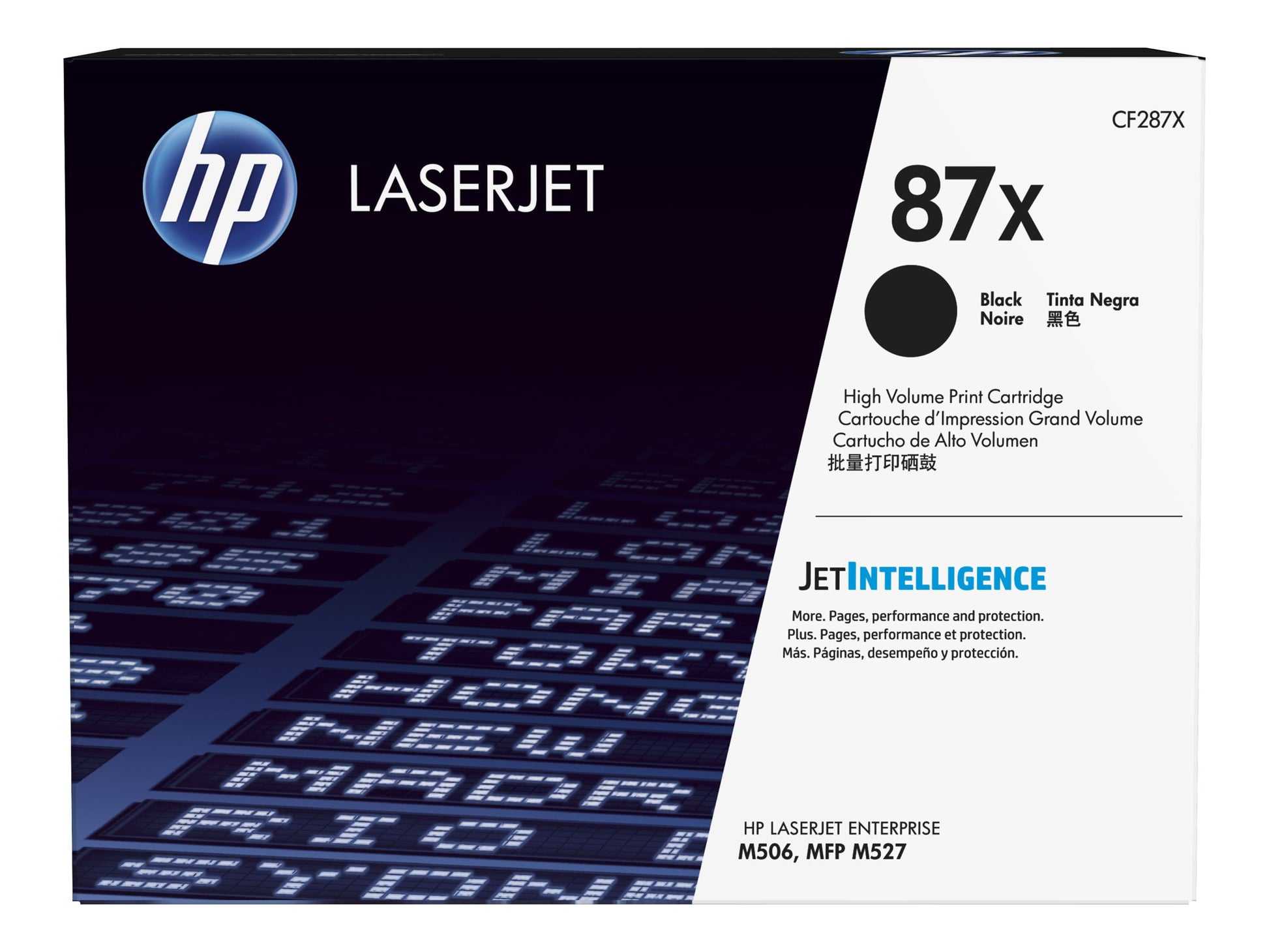 HP 87X - Alto rendimiento - negro - original - LaserJet - cartucho de tóner (CF287X) - para LaserJet Enterprise M506, MFP M527; LaserJet Enterprise Flow MFP M527; LaserJet Pro M501-1
