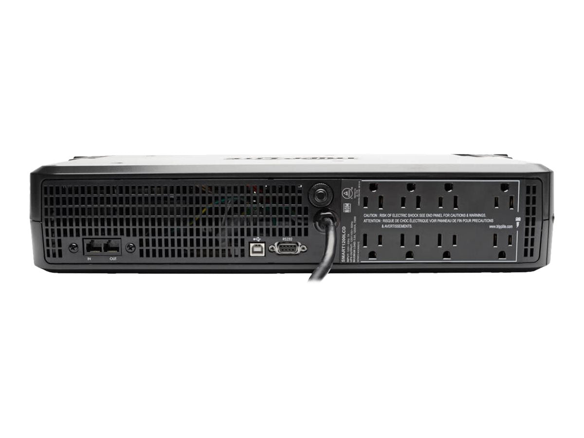 Eaton Tripp Lite Series UPS Smart LCD 1500VA 900W 120V Line-Interactive UPS - 8 Outlets, USB, DB9, 2U Rack/Tower Battery Backup - UPS - CA 120 V - 900 vatios - 1500 VA - conectores de salida: 8 - 2U - negro atractivo-18