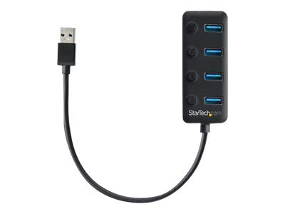 StarTech.com Hub USB 3.0 de 4 Puertos - Ladrón USB de 4 Puertos USB-A con Interruptores Individuales de Encendido/Apagado - Hub - 4 x USB 3.1 Gen 1 - sobremesa - para P/N: HB30C4AIB-4