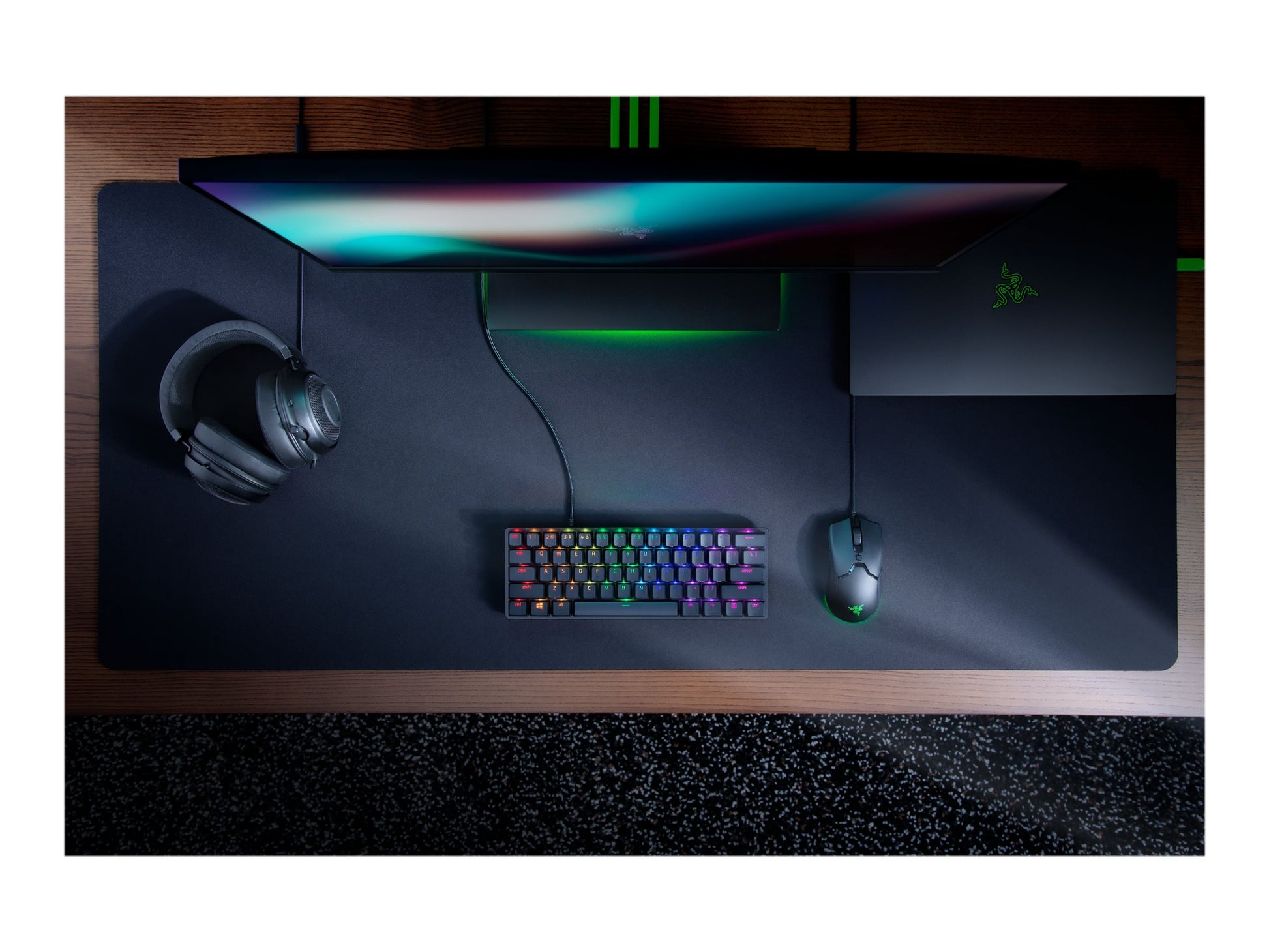 Razer Huntsman Mini - Teclado - retroiluminación - USB - QWERTY - EE. UU. - interruptor: Razer Clicky Optical Purple - negro-10