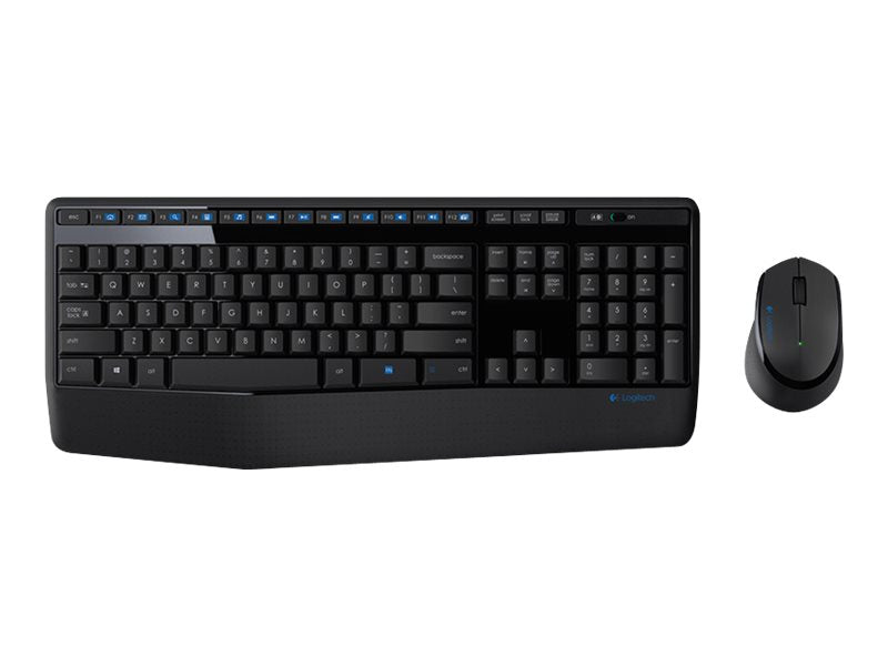 Logitech Wireless Combo MK345 - Juego de teclado y ratón - inalámbrico - 2.4 GHz - QWERTY - español - negro, azul-11