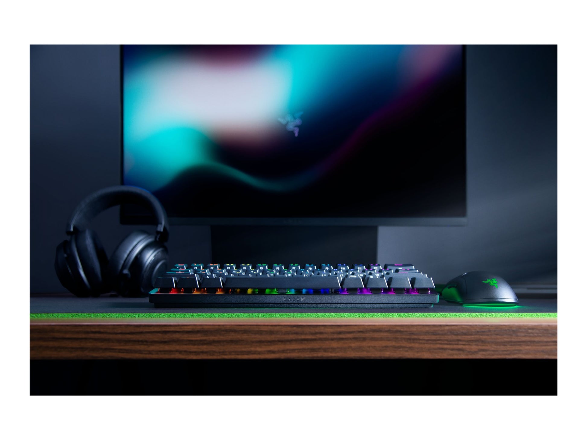 Razer Huntsman Mini - Teclado - retroiluminación - USB - QWERTY - EE. UU. - interruptor: Razer Clicky Optical Purple - negro-13