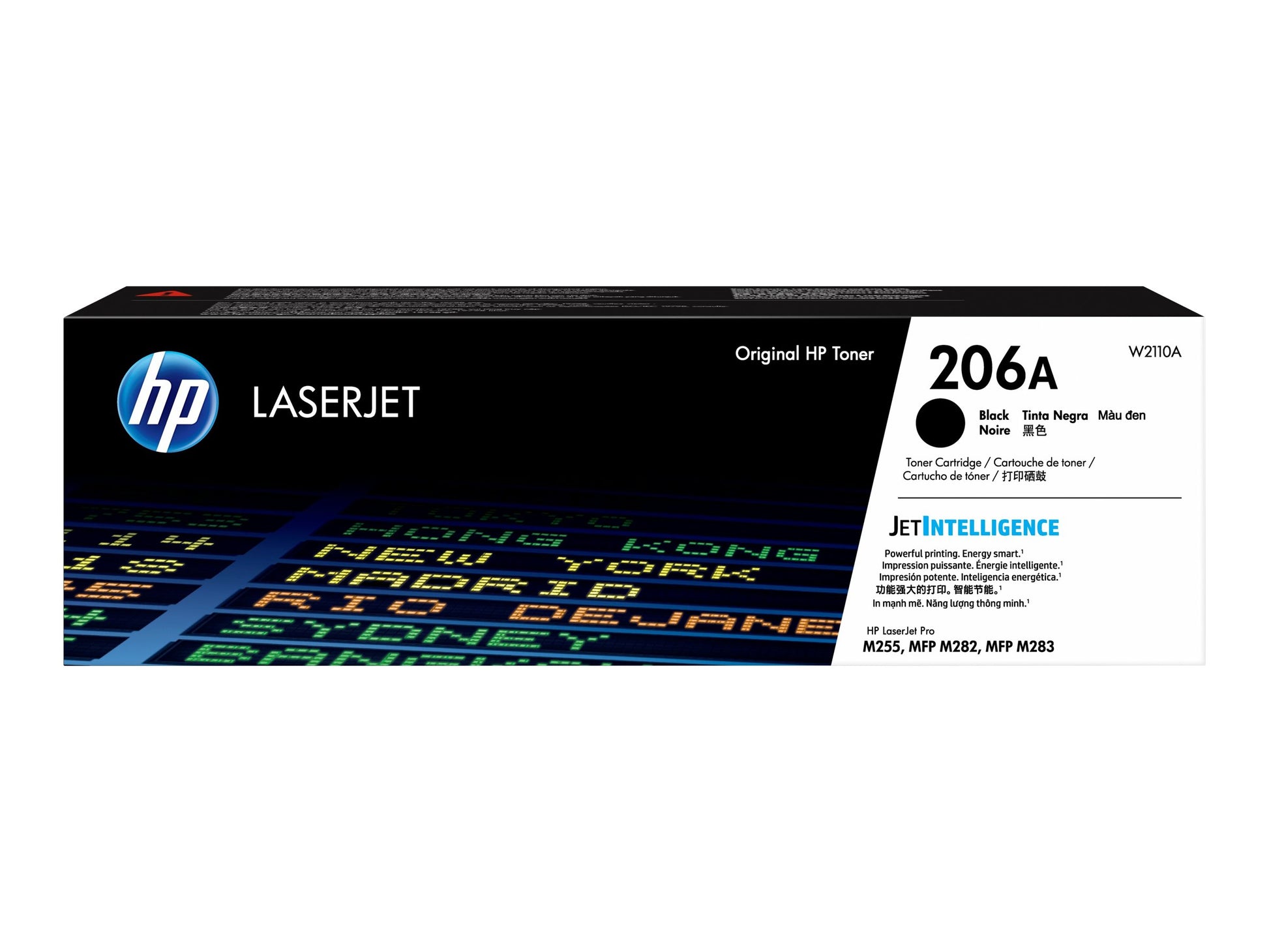HP 206A - Negro - original - LaserJet - cartucho de tóner (W2110A) - para Color LaserJet Pro M255, M283, MFP M282, MFP M283-5