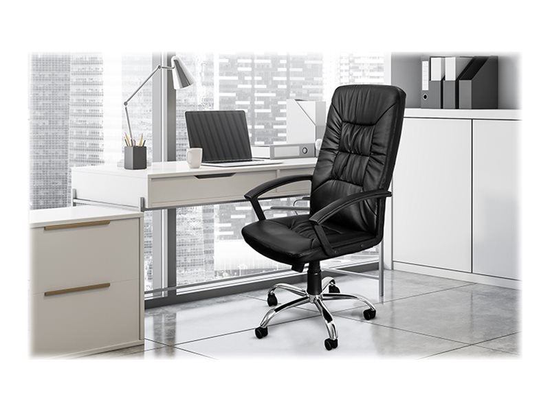 Xtech Calabria - Silla - ejecutivo - reposabrazos - inclinación - giratorio - plástico, metal, PVC, espuma, cuero sintético, contrachapado - negro-8