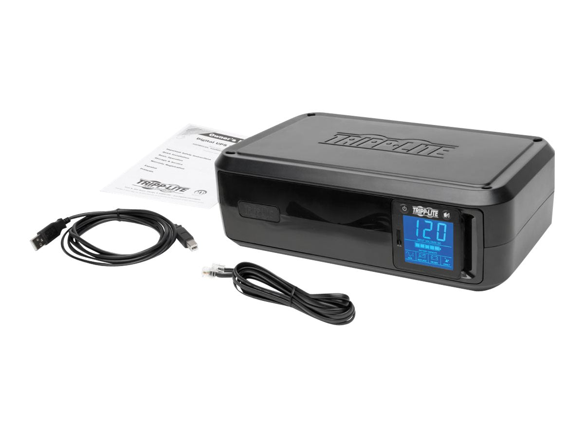 Eaton Tripp Lite Series UPS Smart 1000VA 500W Back Up Tower LCD AVR 120V USB Coax RJ45 - UPS - CA 120 V - 500 vatios - 1000 VA - conectores de salida: 8 - negro-18