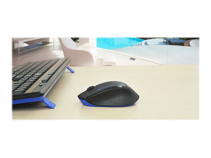Logitech Wireless Combo MK345 - Juego de teclado y ratón - inalámbrico - 2.4 GHz - QWERTY - español - negro, azul-7