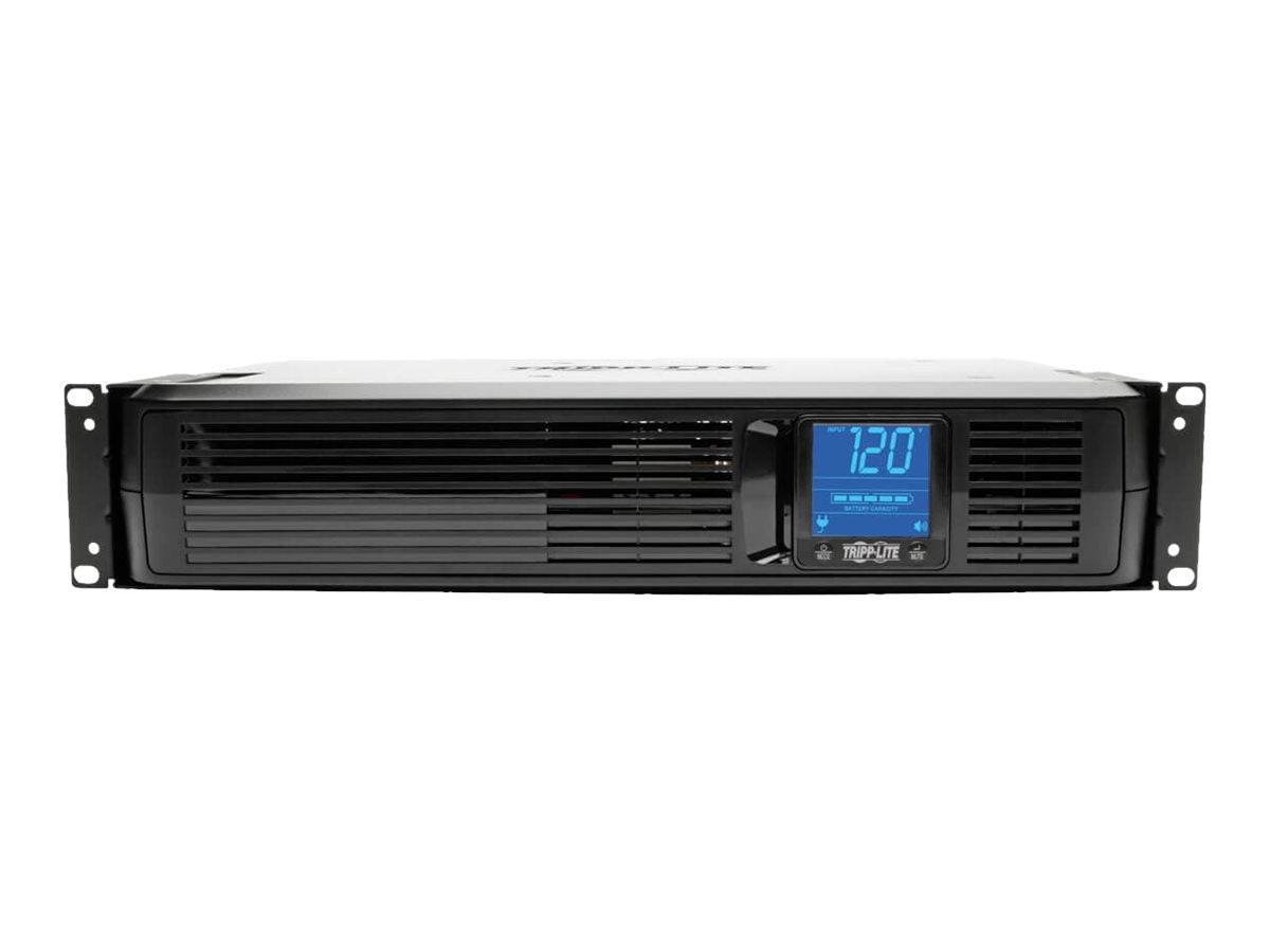 Eaton Tripp Lite Series UPS Smart LCD 1500VA 900W 120V Line-Interactive UPS - 8 Outlets, USB, DB9, 2U Rack/Tower Battery Backup - UPS - CA 120 V - 900 vatios - 1500 VA - conectores de salida: 8 - 2U - negro atractivo-10