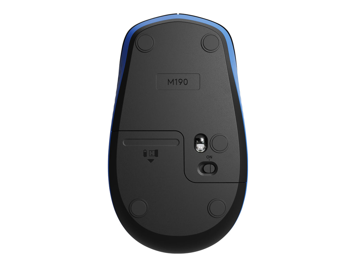 Logitech M190 - Ratón - óptico - 3 botones - inalámbrico - receptor inalámbrico USB - azul-12