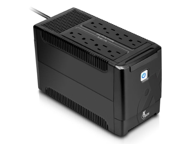 Xtech - Battery backup - Line interactive - 375 Watt - 750 VA - AC 110/120 V - 8 outlets XTP-751-3
