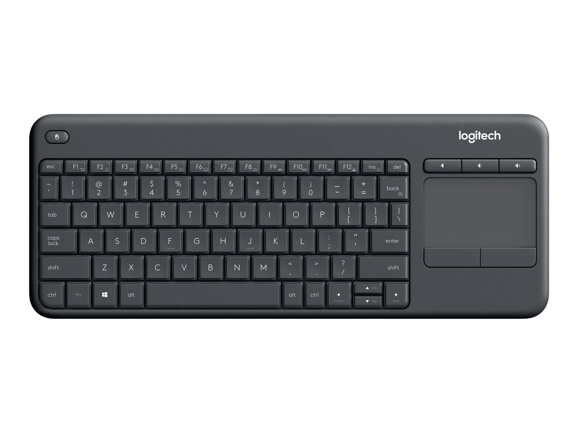 Logitech Wireless Touch Keyboard K400 Plus - Teclado - con panel táctil - inalámbrico - 2.4 GHz - negro-14
