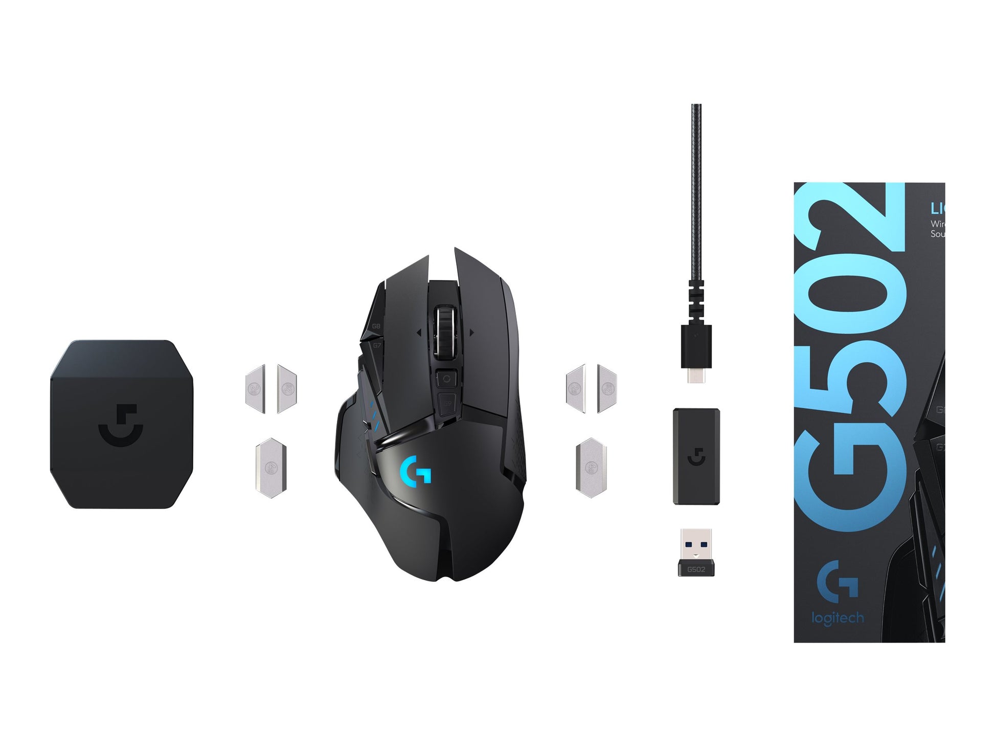 Logitech Wireless Gaming Mouse G502 Lightspeed - Ratón - óptico - 11 botones - inalámbrico - 2.4 GHz - receptor inalámbrico USB-15
