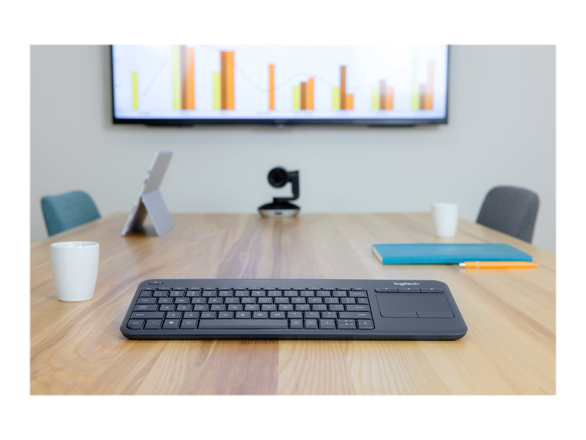 Logitech Wireless Touch Keyboard K400 Plus - Teclado - con panel táctil - inalámbrico - 2.4 GHz - negro-13