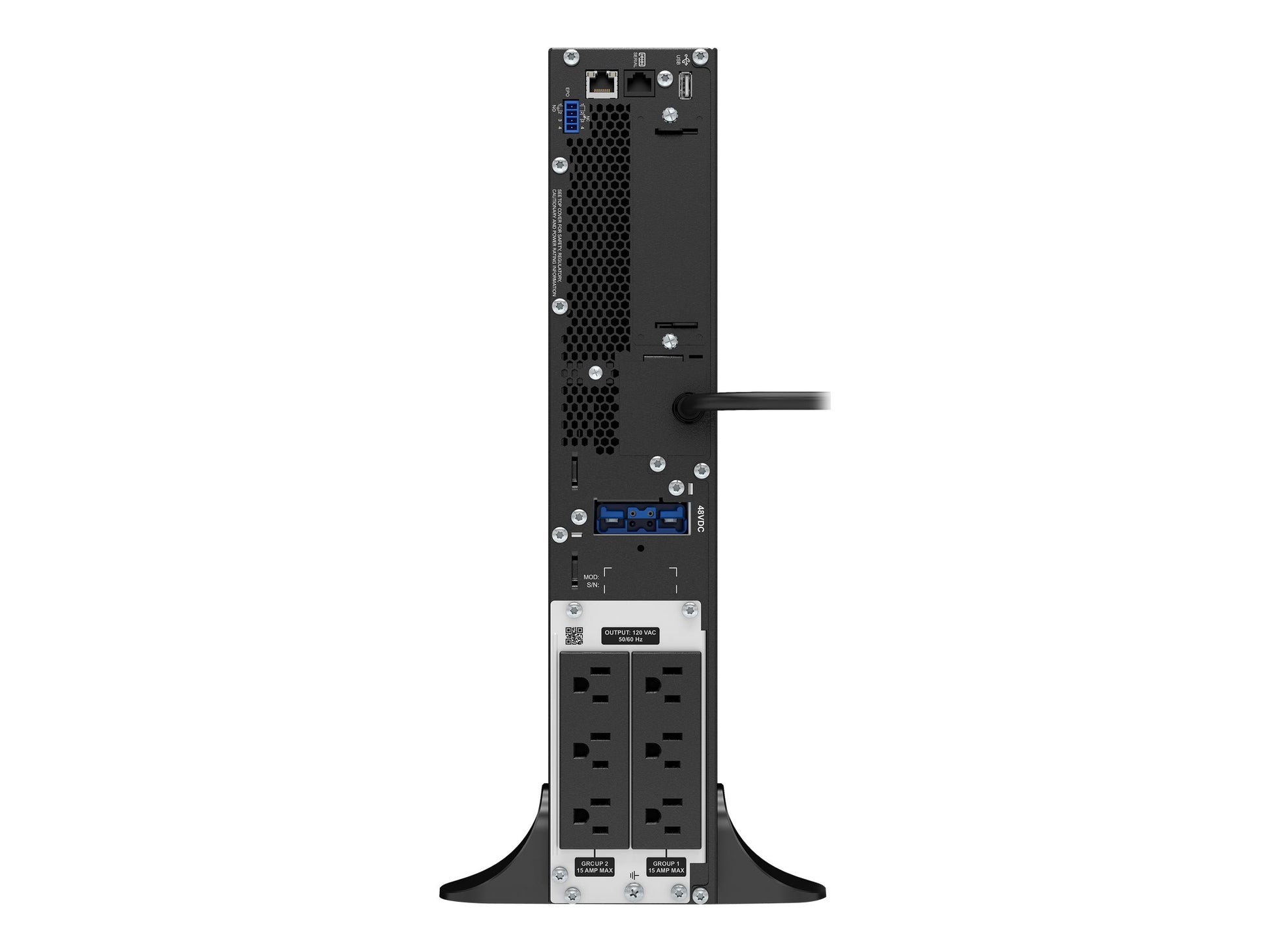 APC Smart-UPS SRT 1500VA - UPS (montaje en rack / externo) - CA 120 V - 1.35 kW - 1500 VA - RS-232, USB - conectores de salida: 6 - PFC - 2U - negro-6