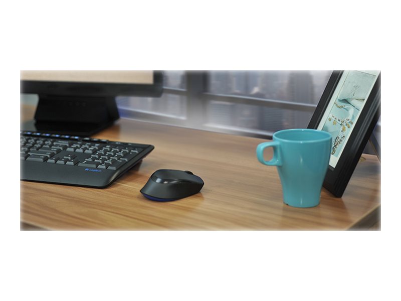 Logitech Wireless Combo MK345 - Juego de teclado y ratón - inalámbrico - 2.4 GHz - QWERTY - español - negro, azul-15
