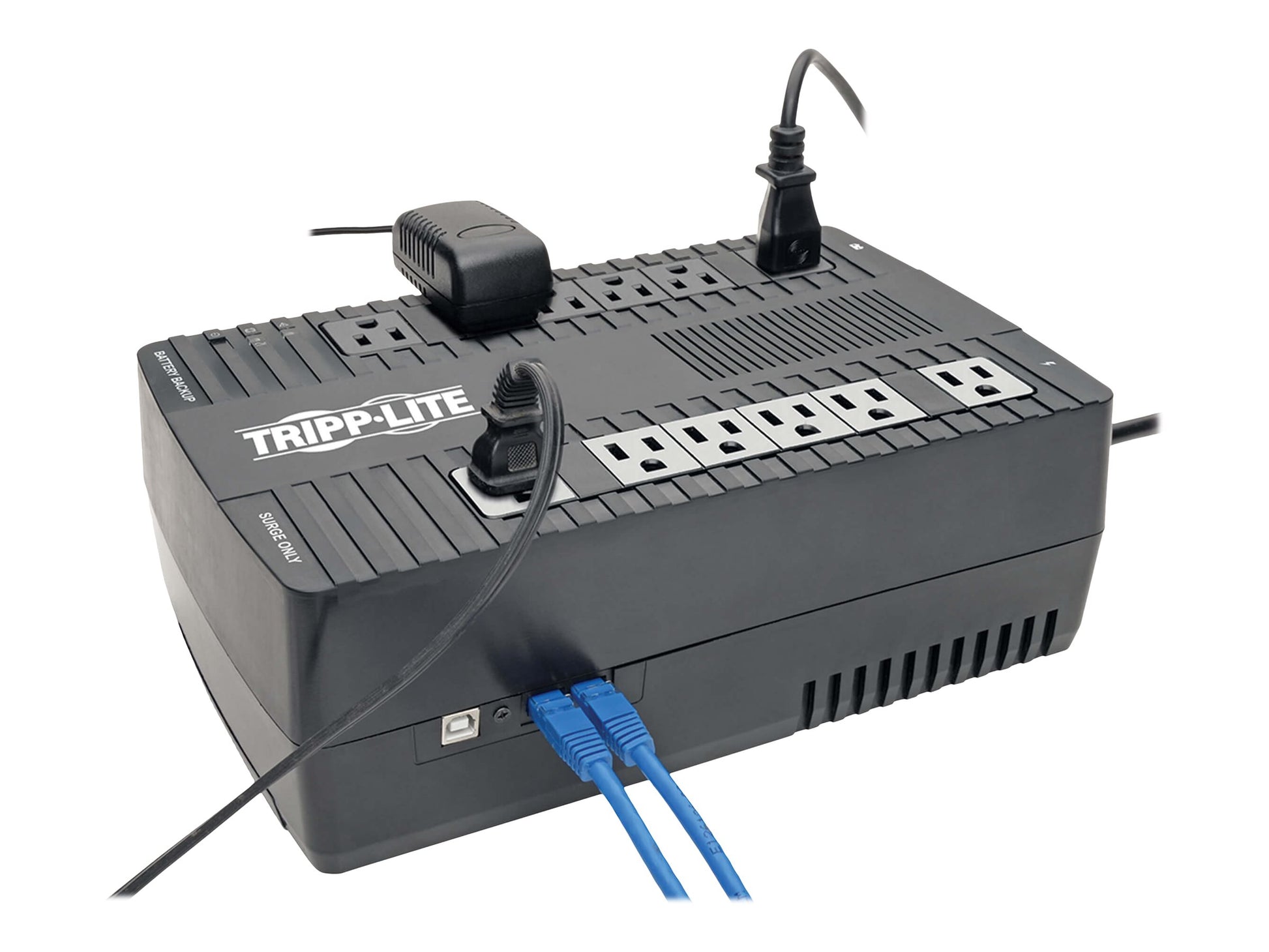 Eaton Tripp Lite Series UPS 750VA 450W Desktop Battery Back Up AVR 50/60Hz Compact 120V USB RJ11 - UPS - CA 120 V - 450 vatios - 750 VA - conectores de salida: 12-12