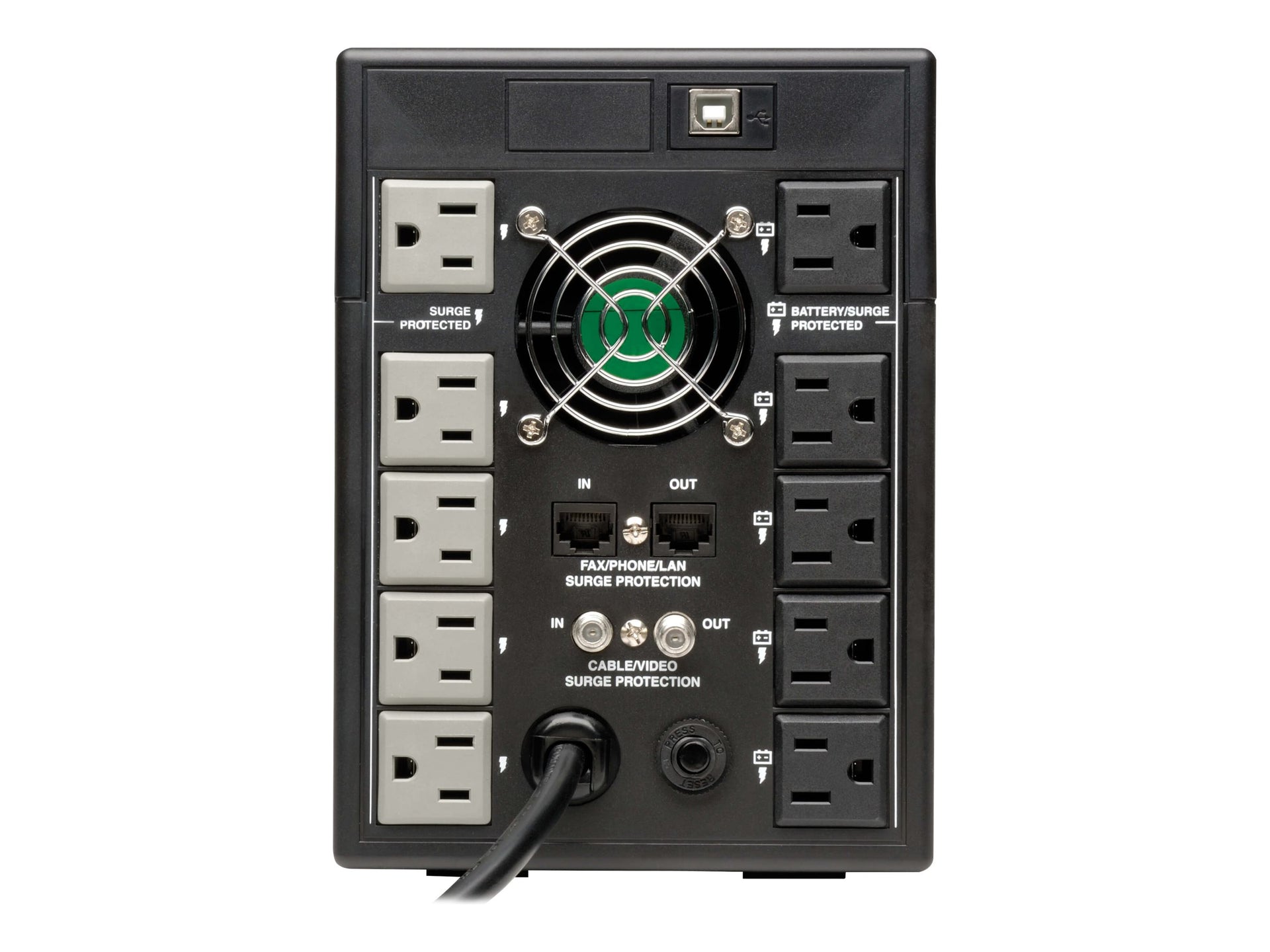Eaton Tripp Lite Series UPS Smart LCD 120V 50/60Hz 1500VA 900W Line-Interactive AVR, Tower, Battery Back-Up LCD, USB, 10 Outlets - UPS - CA 120 V - 900 vatios - 1500 VA - USB - conectores de salida: 10