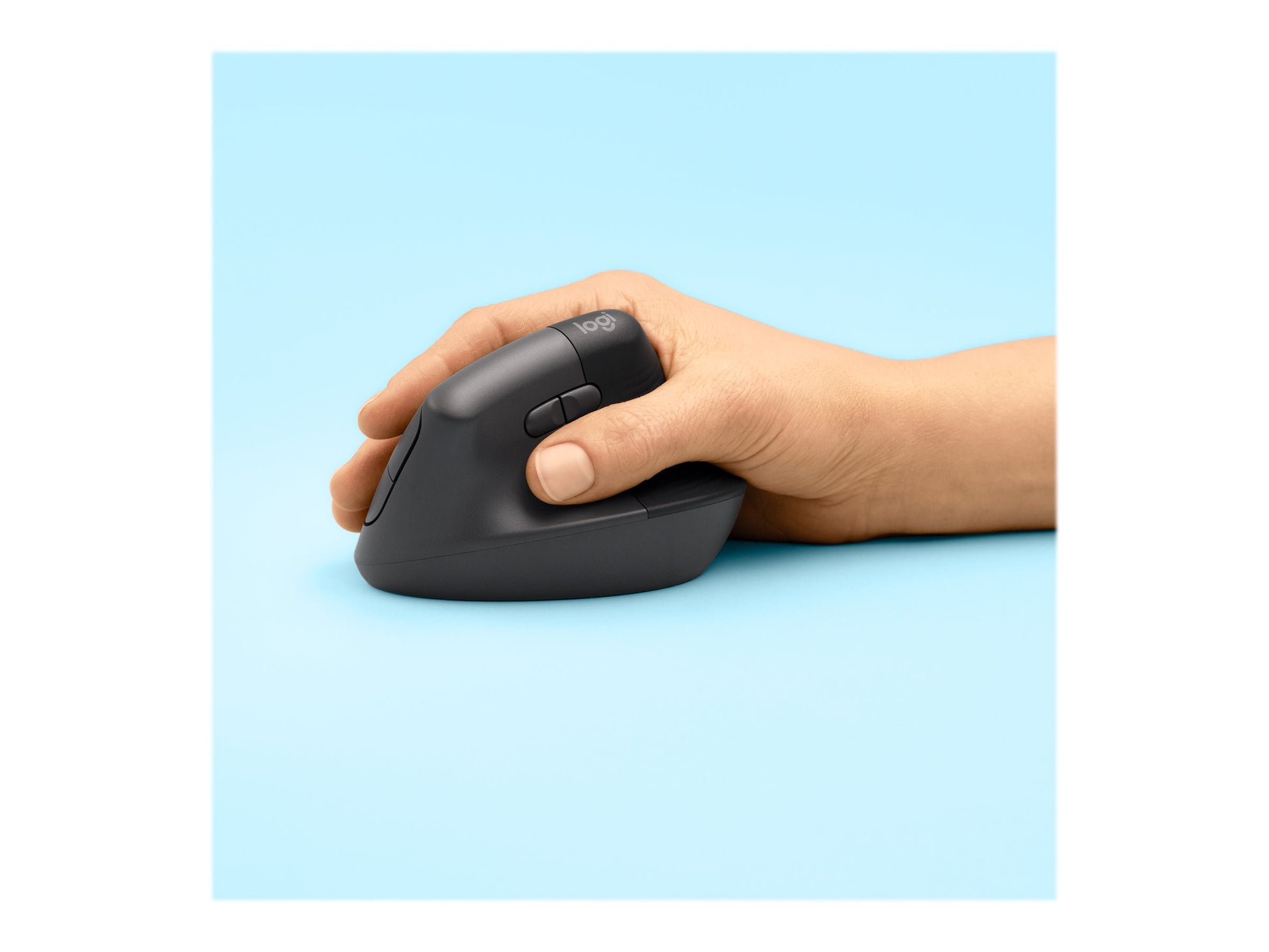Logitech Lift Vertical Ergonomic Mouse - Ratón vertical - ergonómico - 6 botones - inalámbrico - 2.4 GHz, Bluetooth - receptor de USB Logitech Logi Bolt - grafito-10
