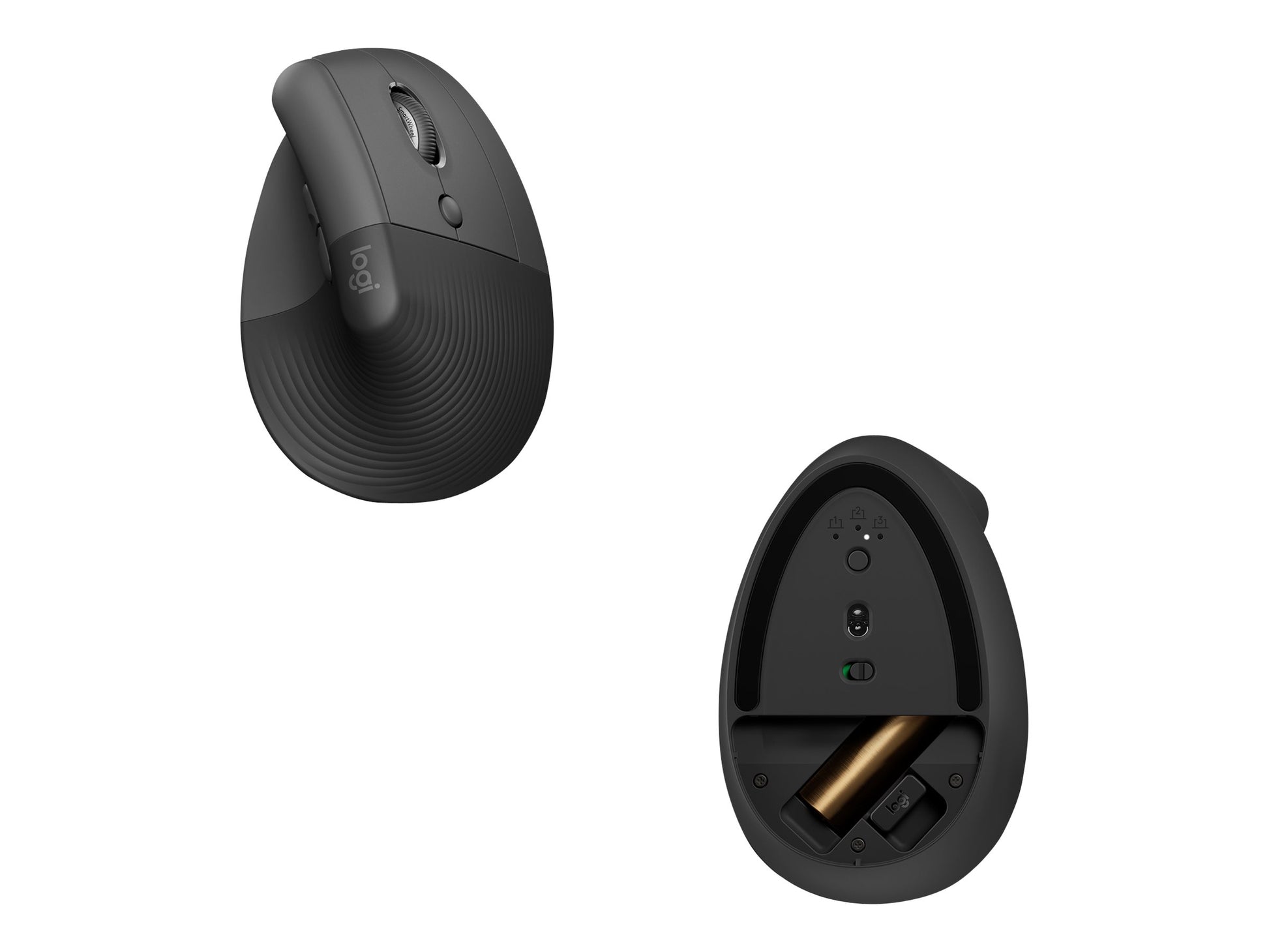 Logitech Lift Vertical Ergonomic Mouse - Ratón vertical - ergonómico - 6 botones - inalámbrico - 2.4 GHz, Bluetooth - receptor de USB Logitech Logi Bolt - grafito-4
