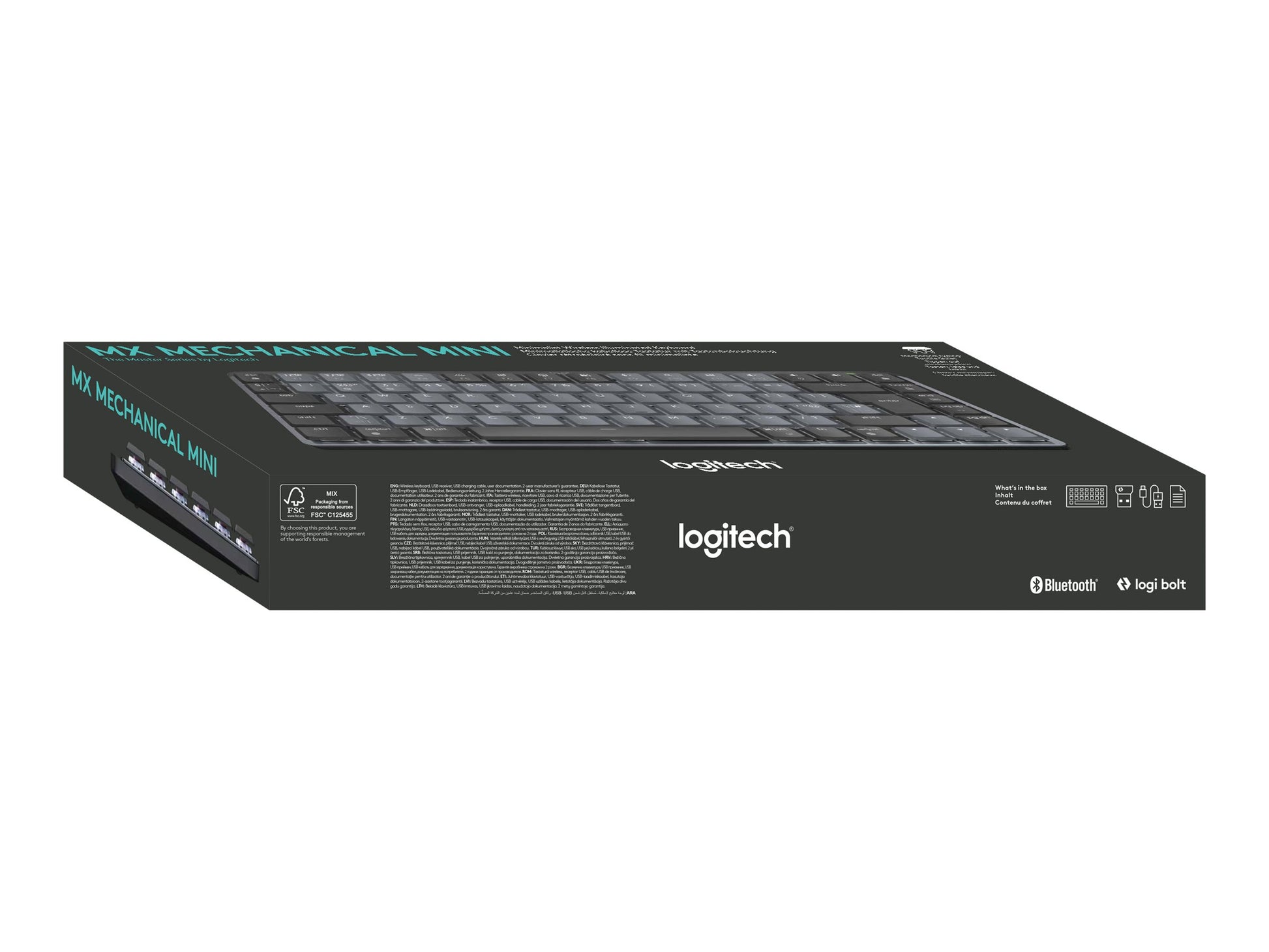 Logitech Master Series MX Mechanical Mini - Teclado - retroiluminación - inalámbrico - Bluetooth LE - QWERTY - español - interruptor: táctil silencioso - grafito-8
