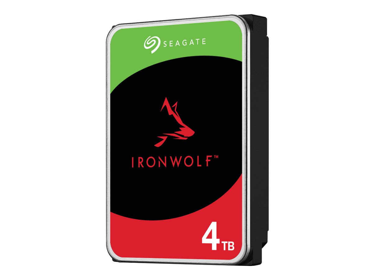 Seagate IronWolf ST4000VN006 - Disco duro - 4 TB - interno - SATA 6Gb/s - 5400 rpm - búfer: 256 MB - con Recuperación de datos Seagate Rescue de 3 años-4