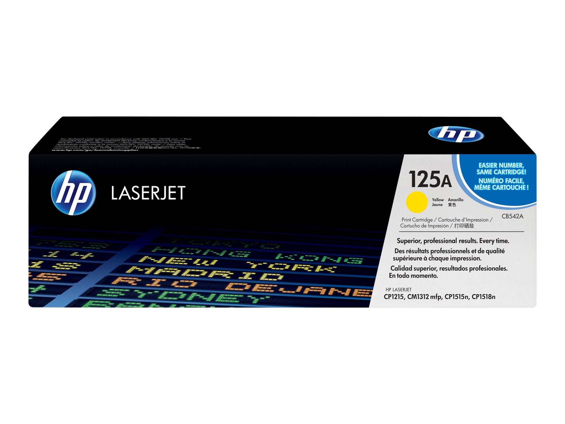 HP 125A - Amarillo - original - LaserJet - cartucho de tóner (CB542A) - para Color LaserJet CM1312 MFP, CP1215, CP1217, CP1515n, CP1518ni-1