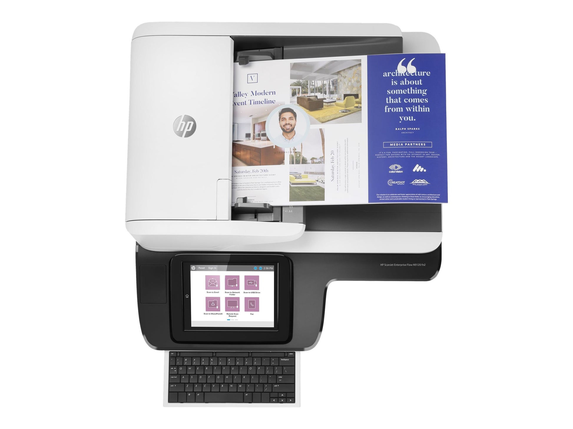 HP ScanJet Enterprise Flow N9120 fn2 - Escáner de documentos - plano: CCD / ADF: CIS - a dos caras - A3/Ledger - 600 ppp x 600 ppp - hasta 120 ppm (mono) / hasta 120 ppm (color) - Alimentador automático de documentos (ADF) (200 hojas) - hasta 20000 explor-14