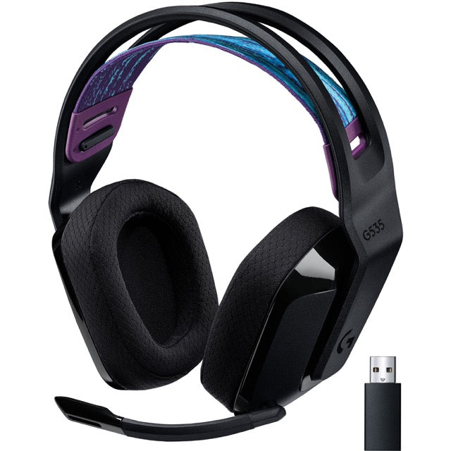 Logitech G535 LIGHTSPEED Wireless Gaming Headset - Lightweight on-ear headphones, flip to mute mic, stereo, compatible with PC, PS4, PS5, USB rechargeable - Black - Auricular - tamaño completo - LIGHTSPEED - inalámbrico - certificado Discord-10