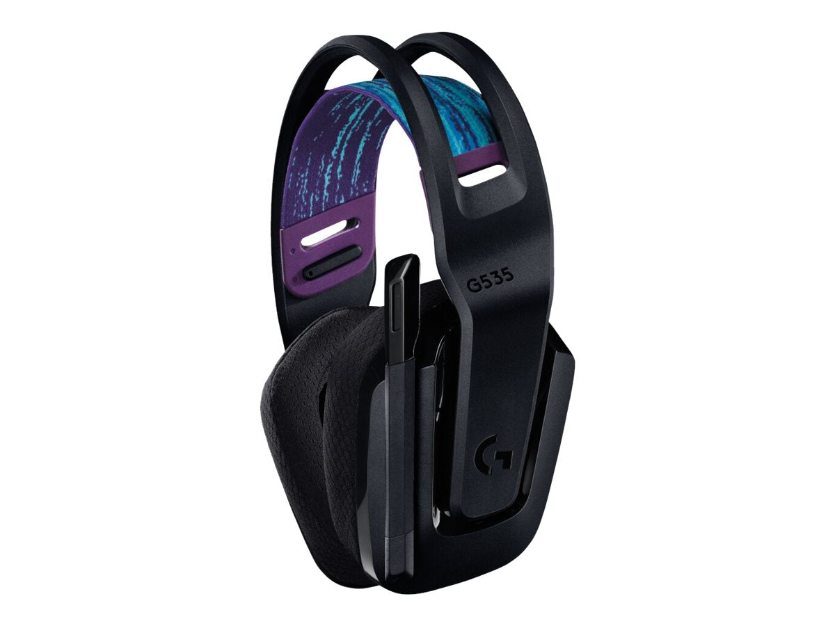 Logitech G535 LIGHTSPEED Wireless Gaming Headset - Lightweight on-ear headphones, flip to mute mic, stereo, compatible with PC, PS4, PS5, USB rechargeable - Black - Auricular - tamaño completo - LIGHTSPEED - inalámbrico - certificado Discord-9
