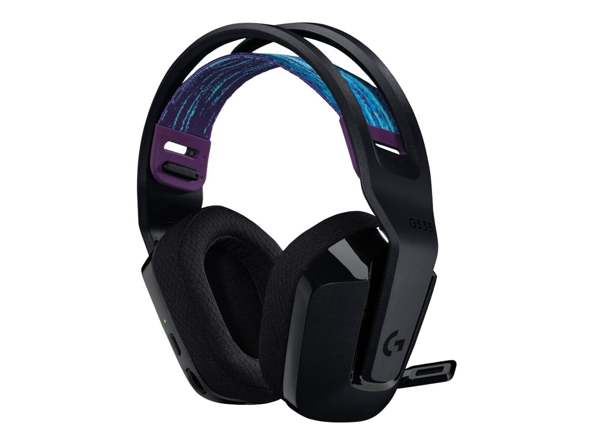 Logitech G535 LIGHTSPEED Wireless Gaming Headset - Lightweight on-ear headphones, flip to mute mic, stereo, compatible with PC, PS4, PS5, USB rechargeable - Black - Auricular - tamaño completo - LIGHTSPEED - inalámbrico - certificado Discord-4