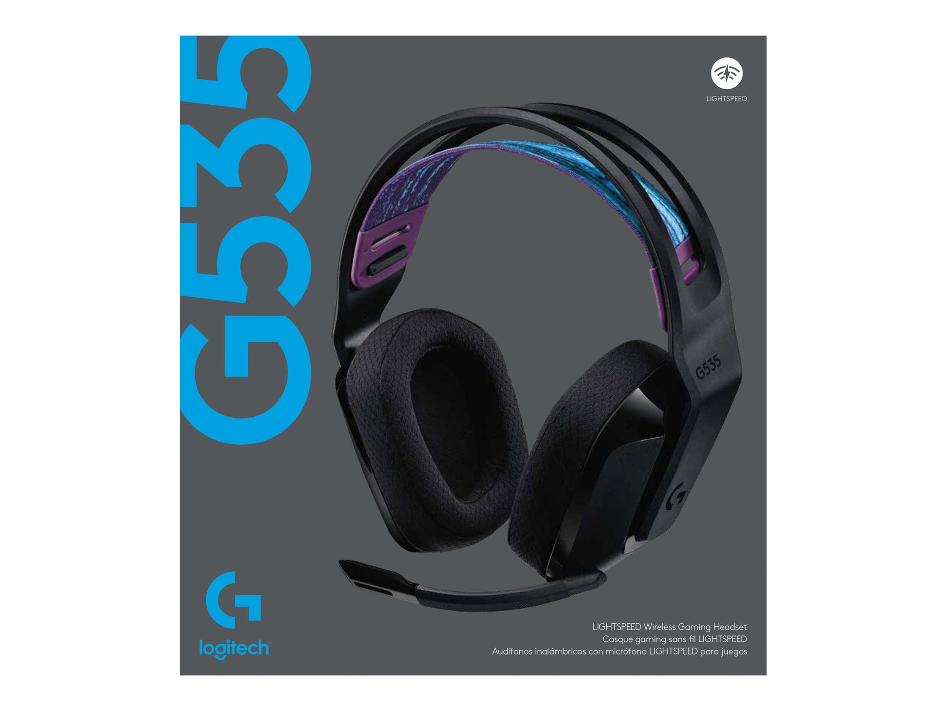 Logitech G535 LIGHTSPEED Wireless Gaming Headset - Lightweight on-ear headphones, flip to mute mic, stereo, compatible with PC, PS4, PS5, USB rechargeable - Black - Auricular - tamaño completo - LIGHTSPEED - inalámbrico - certificado Discord-15