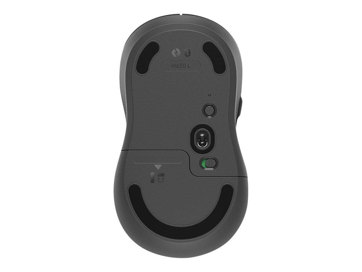 Logitech Signature M650 L - Ratón - tamaño completo - diestro - inalámbrico - 2.4 GHz, Bluetooth - receptor de USB Logitech Logi Bolt - grafito-3