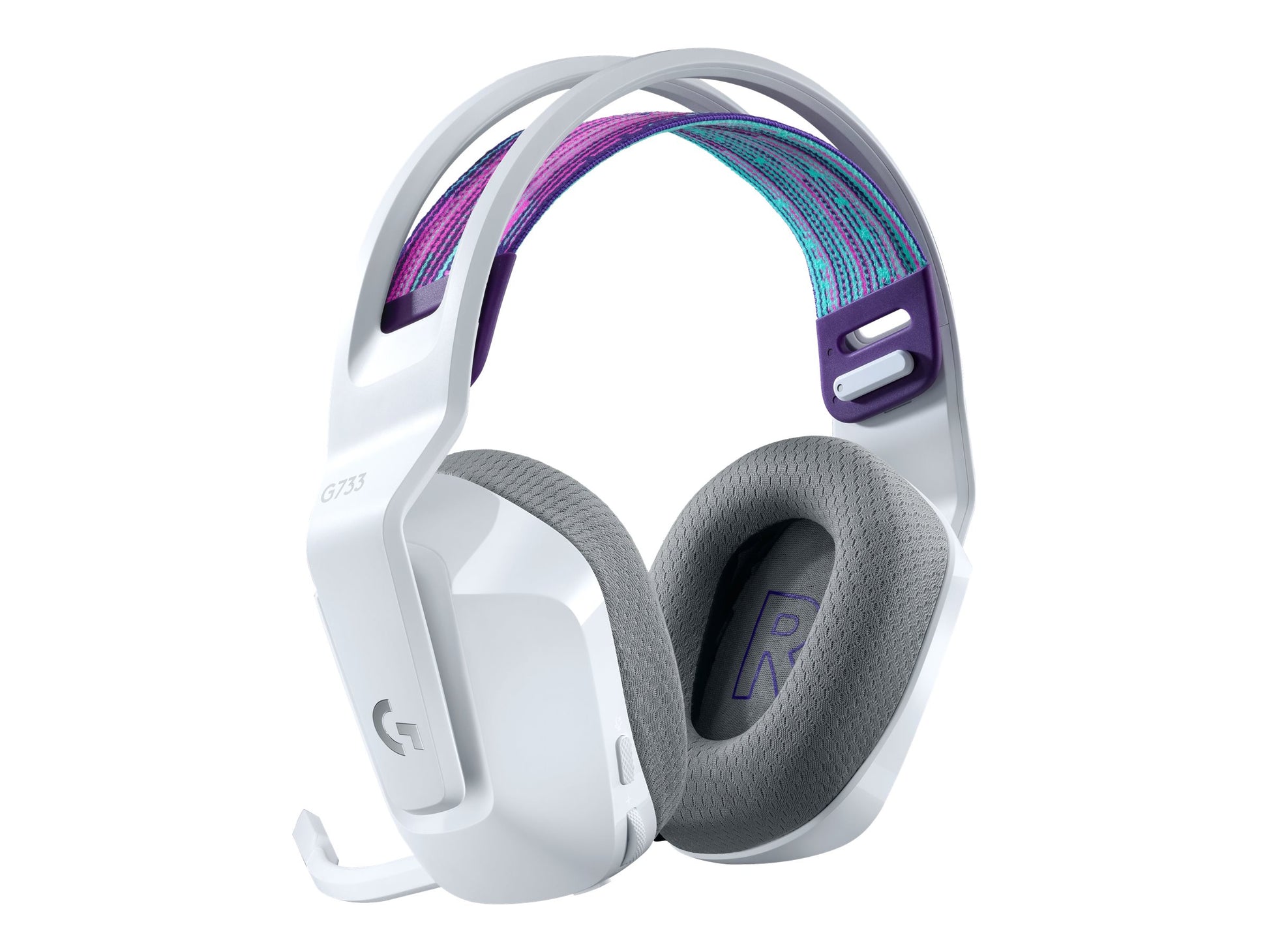 Logitech G733 LIGHTSPEED Wireless RGB Gaming Headset - Auricular - 7.1 canales - tamaño completo - 2,4 GHz - inalámbrico - blanco-1