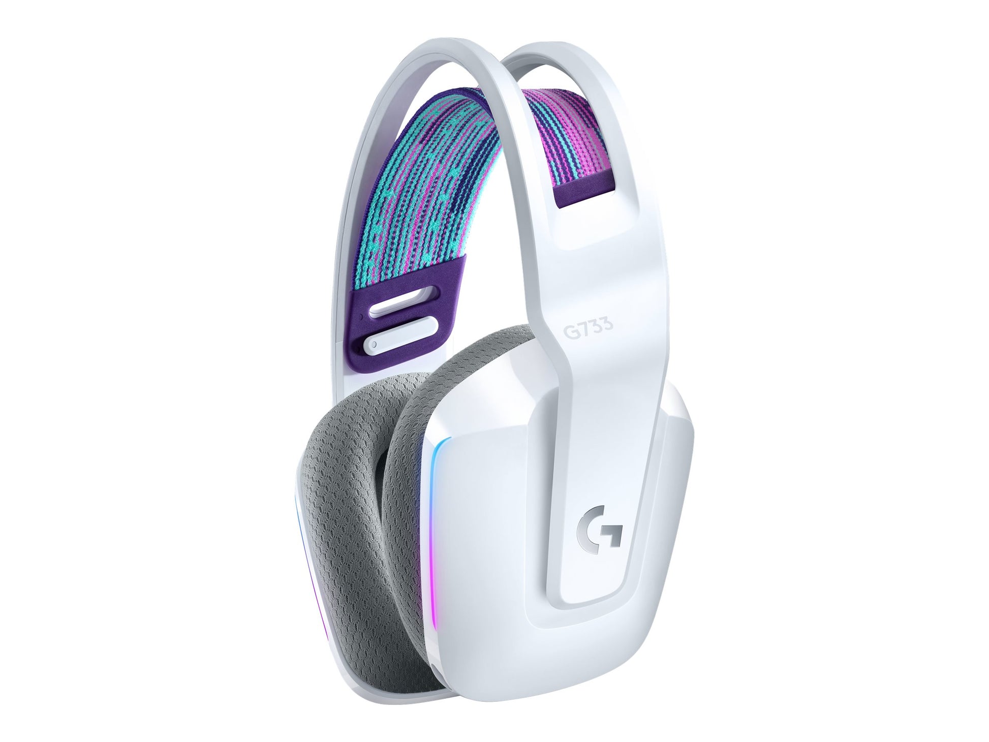 Logitech G733 LIGHTSPEED Wireless RGB Gaming Headset - Auricular - 7.1 canales - tamaño completo - 2,4 GHz - inalámbrico - blanco-3