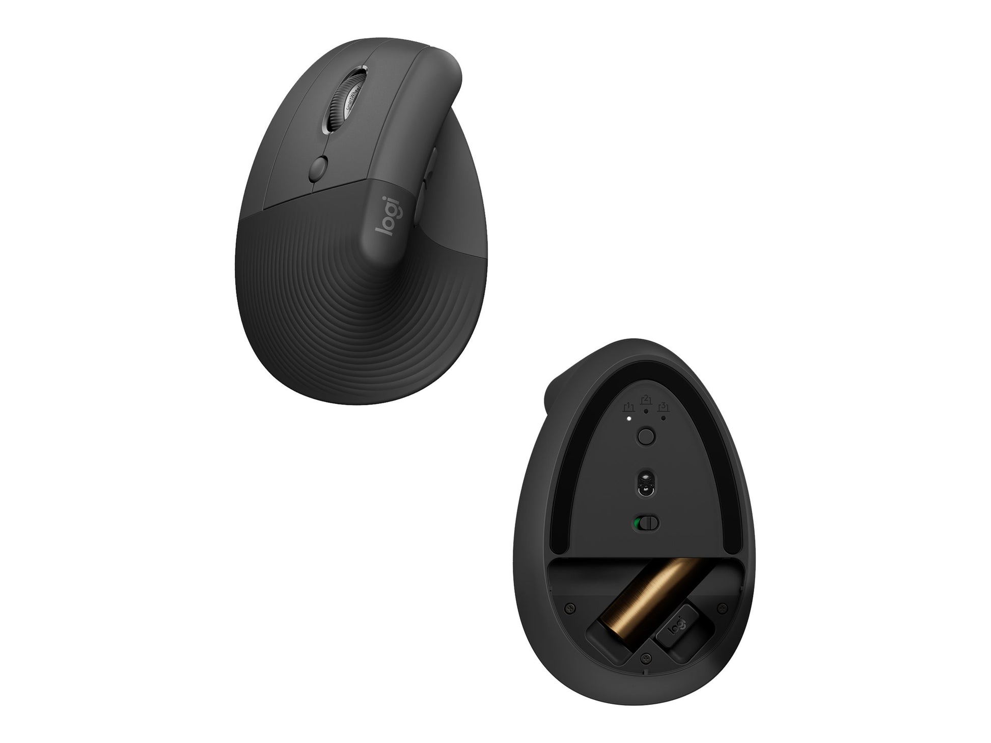 Logitech Lift Left Vertical Ergonomic Mouse - Ratón vertical - ergonómico - zurdo - 6 botones - inalámbrico - 2.4 GHz, Bluetooth - receptor de USB Logitech Logi Bolt - grafito-14