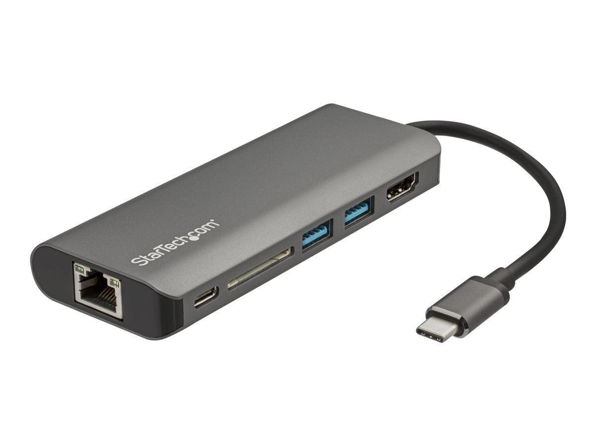 StarTech.com Adaptador Multipuertos con HDMI - 4K - Mac / Windows - Lector de Tarjetas SD - Hub USB C a USB 3.0 - 2x USB-A 1x USB-C PD 3.0 - Versión actualizada del DKT30CSDHPD (DKT30CSDHPD3) - Estación de conexión - USB-C - 1GbE - para P/N: ARMPIVOTE2, F-4