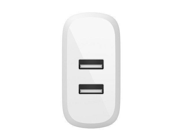 Belkin - Cargador de pared - 24 vatios - 4.8 A - 2 conectores de salida (2 x USB) - en el cable: USB-C-1