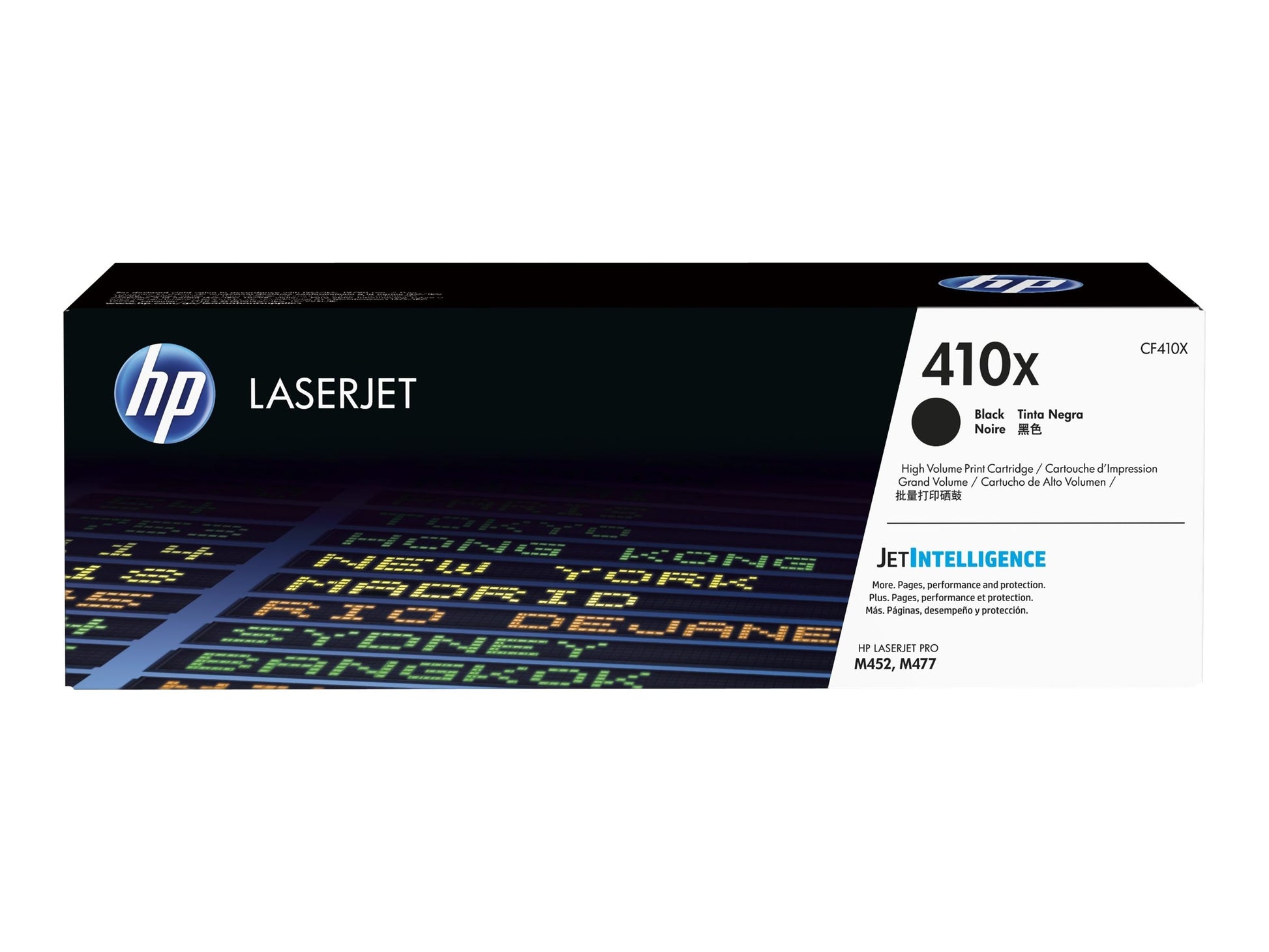 HP 410X - Alto rendimiento - negro - original - LaserJet - cartucho de tóner (CF410X) - para Color LaserJet Pro M452, MFP M377, MFP M477-12