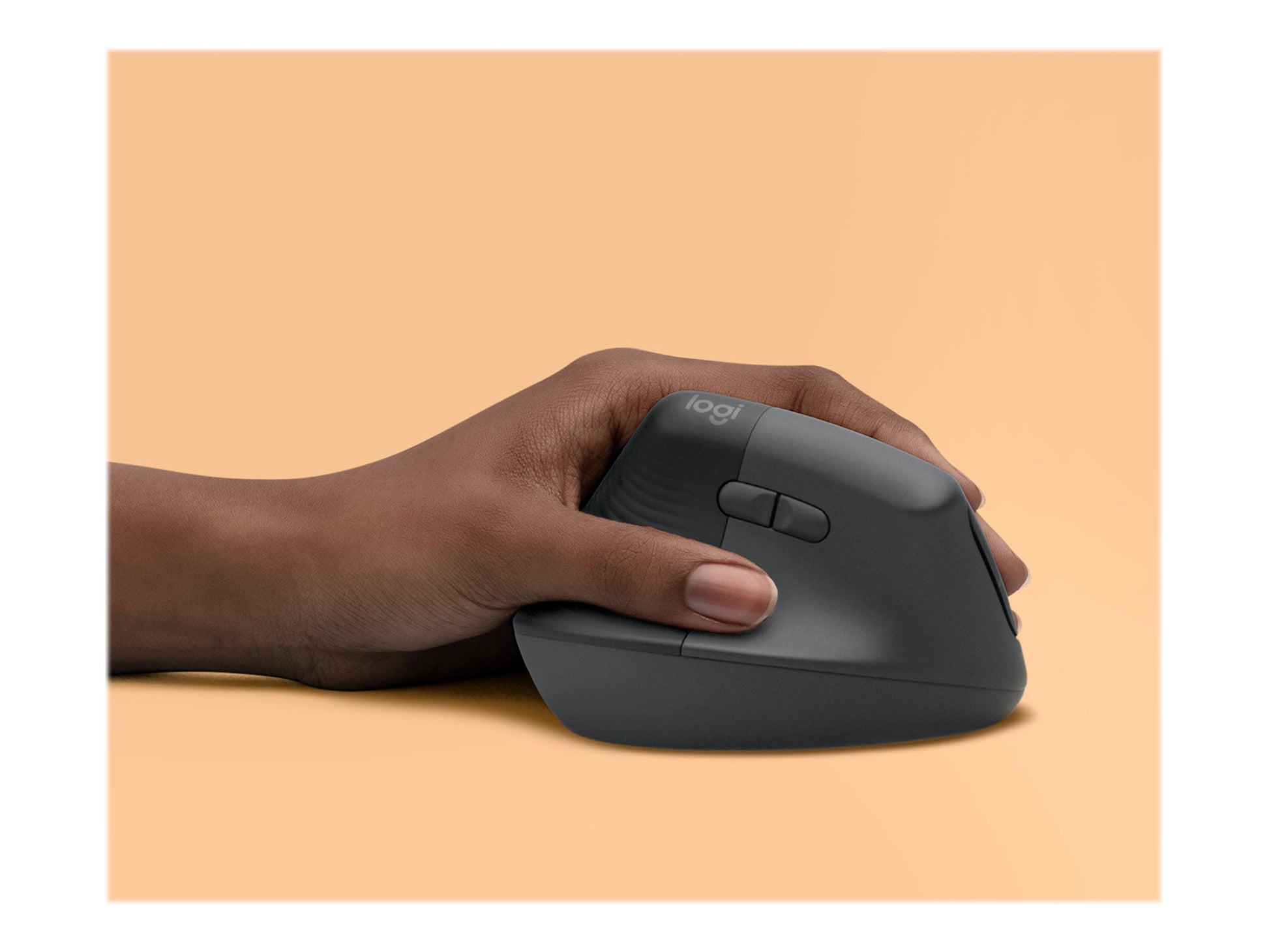 Logitech Lift Left Vertical Ergonomic Mouse - Ratón vertical - ergonómico - zurdo - 6 botones - inalámbrico - 2.4 GHz, Bluetooth - receptor de USB Logitech Logi Bolt - grafito-20