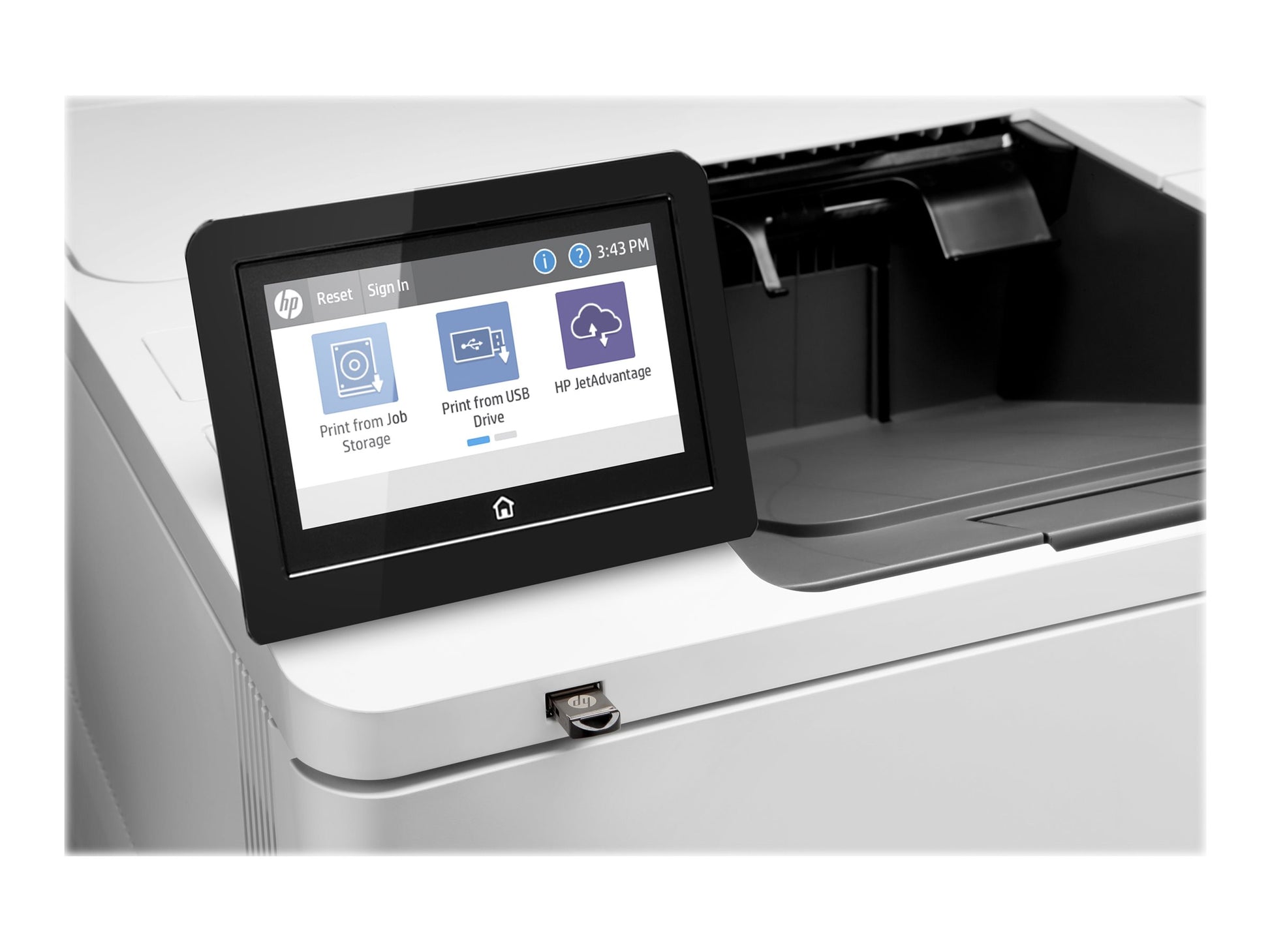 HP LaserJet Enterprise M611dn - Impresora - B/N - a dos caras - laser - A4/Legal - 1200 x 1200 ppp - hasta 65 ppm - capacidad: 650 hojas - USB 2.0, Gigabit LAN, host USB 2.0-4