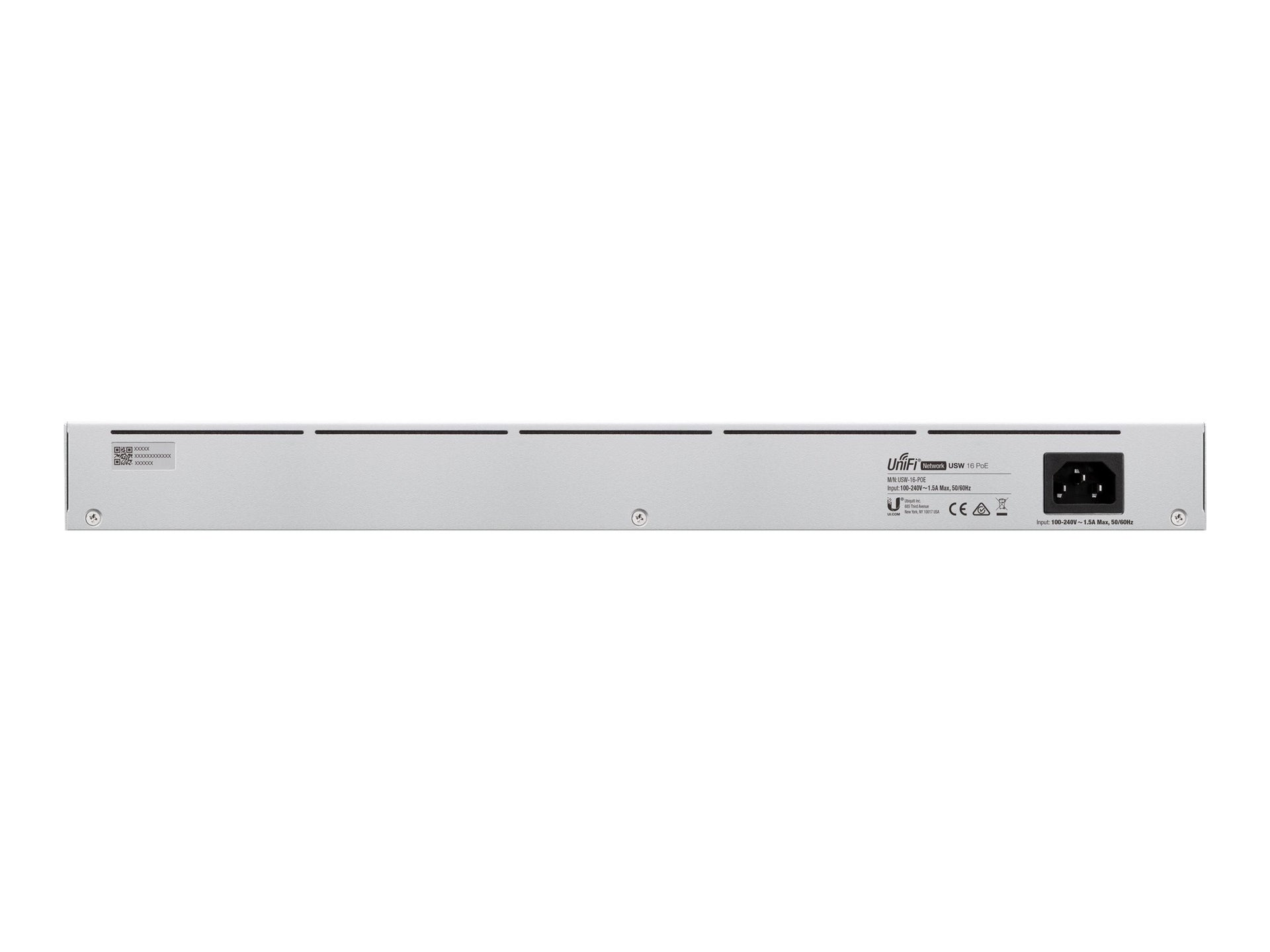 Ubiquiti UniFi Switch USW-16-POE - Conmutador - Gestionado - 16 x 10/100/1000 (8 PoE+) + 2 x Gigabit SFP - montaje en rack, sobremesa - PoE+ (42 W)
