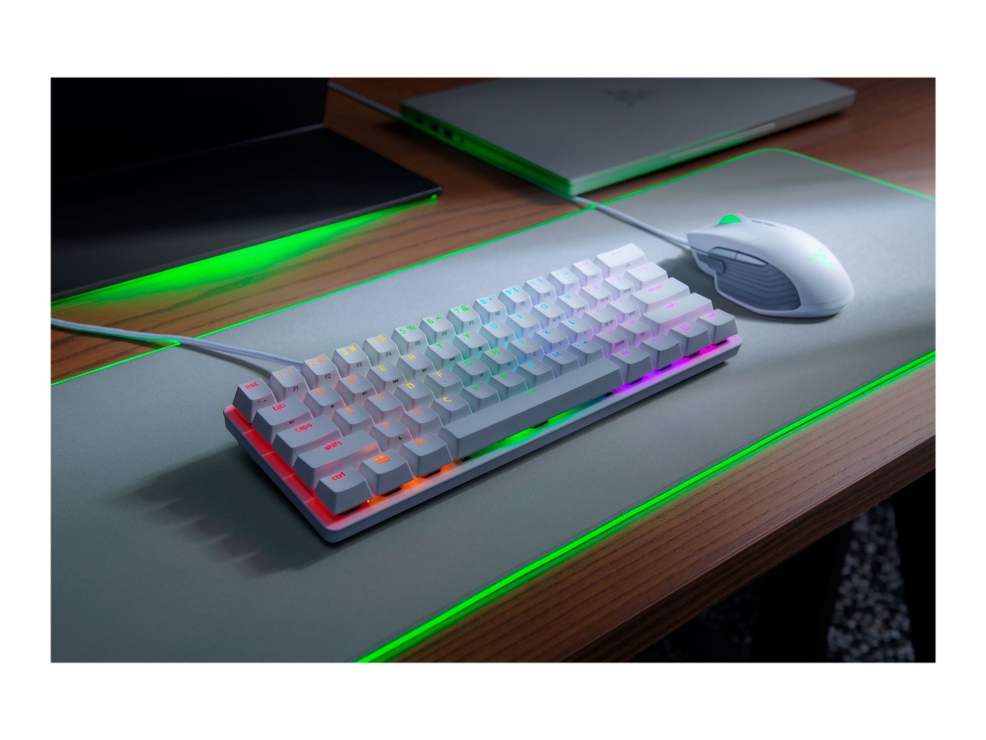 Razer Huntsman Mini - Teclado - retroiluminación - USB - EE. UU. - interruptor: Razer Clicky Optical Purple - mercurio-7