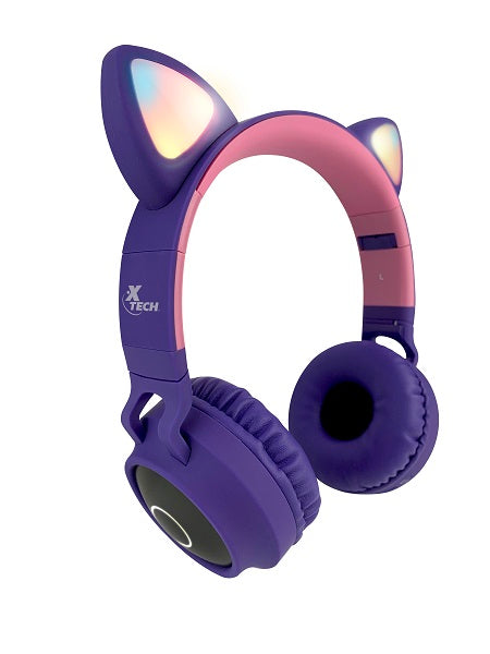 Xtech - XTH-650 - Headphones with microphone - Para Cellular phone / Para Computer / Para Home audio / Para Portable electronics / Para Tablet - Wireless - BT-Hera LED Lights-1
