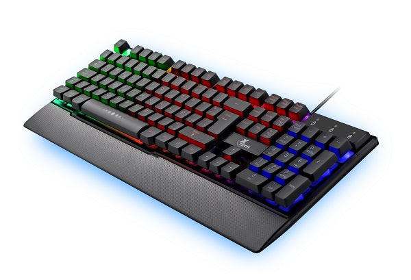 Teclado para Gaming Xtech XTK-510S - Español - Iluminación LED Multi-color con efectos de luz - Conexión USB inmediata - Descansa-palmas integrado con acabado texturizado-1