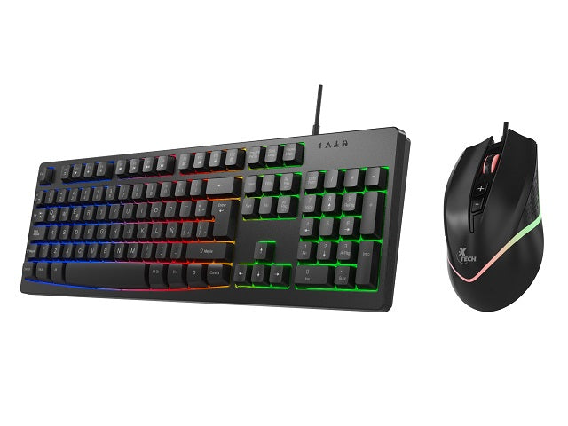 Xtech - Keyboard, mouse and mouse pad - Wired - Spanish - USB - Black - Gaming XTK-535S-5