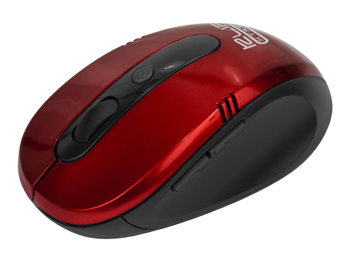 Klip Xtreme KMW-330 Vector - Ratón - ergonómico - óptico - 6 botones - inalámbrico - 2.4 GHz - receptor inalámbrico USB - rojo-3