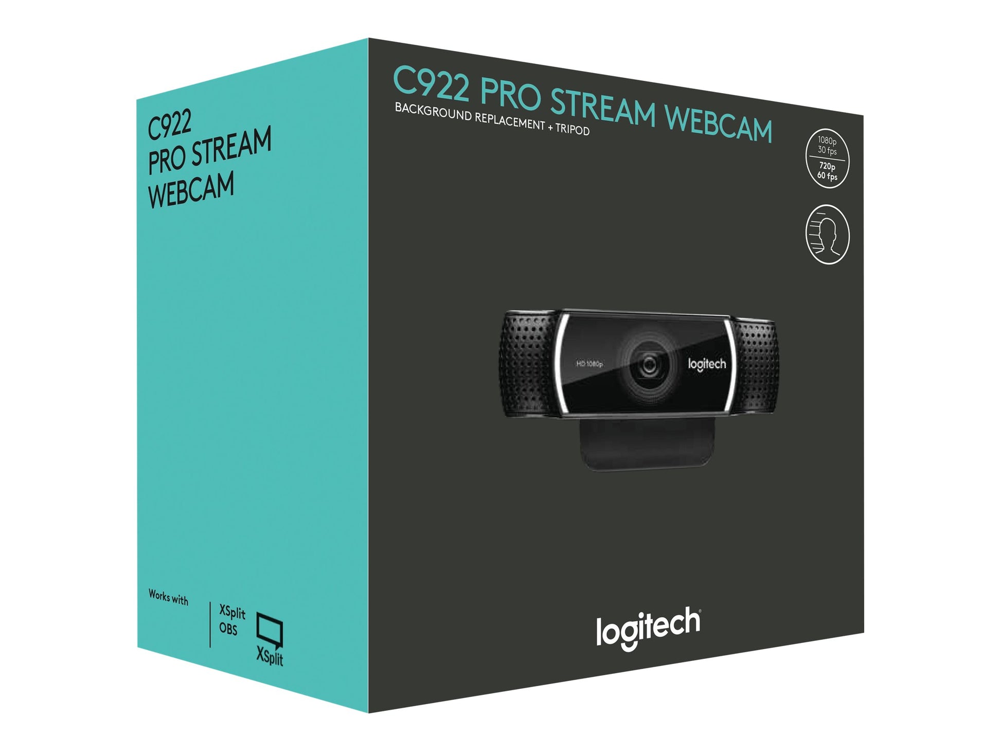 Logitech HD Pro Webcam C922 - Webcam - color - 720p, 1080p - audio - H.264-3