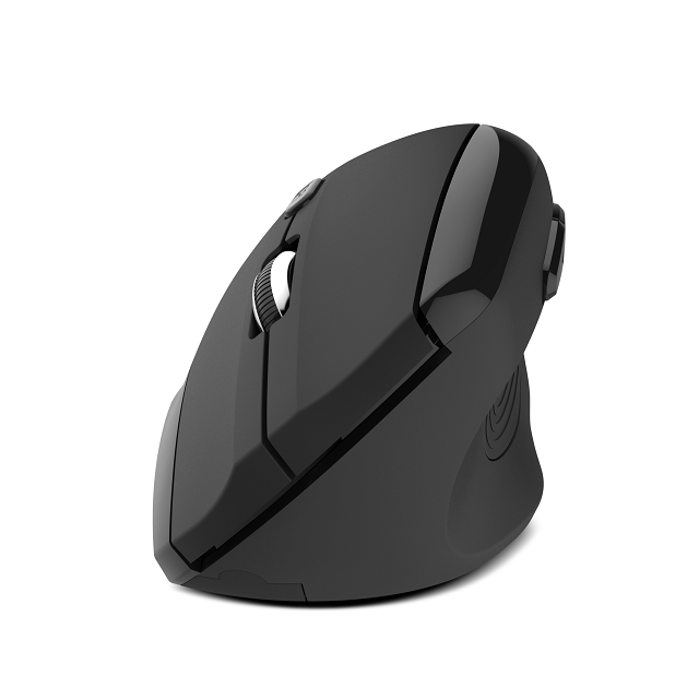 Klip Xtreme EverRest - Ratón vertical - ergonómico - diestro - óptico - 6 botones - inalámbrico - 2.4 GHz - receptor inalámbrico USB-1