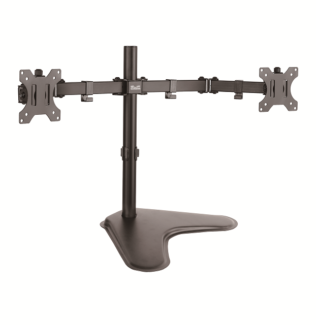 Klip Xtreme KPM-311 - Base - para 2 pantallas LCD - plástico, acero de alta calidad - negro - tamaño de pantalla: 13"-32" - soporte para escritorio-2