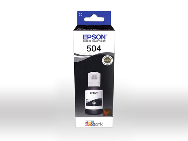 Epson 504 - 127 ml - negro - original - recarga de tinta - para EcoTank L4150, L4160, L4260, L6161, L6171, L6191, L6270; EcoTank ITS L4150, L4160-4