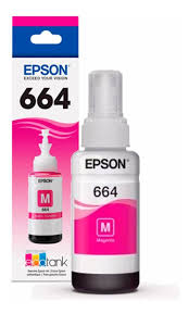 Epson T664 - Magenta - original - cartucho de tinta - para Epson L380, L386, L395, L495; EcoTank ET-2600, 2650, L1455, L396, L606, L656-6